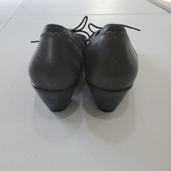 Dansko Shoes Whimsigoth Witch 38 7 Black Leather Lace Up Oxford Comfort Pumps - Picture 3 of 7